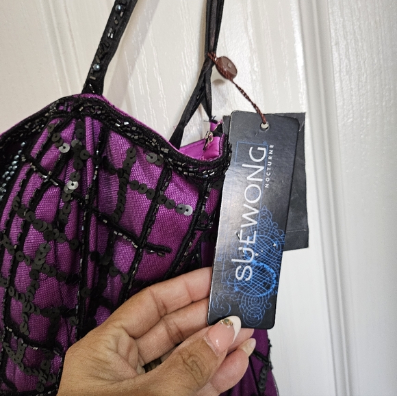 Nwt Sue Wong 1920's Flapper Beaded Elegant Coquette Dress Size 10. - Picture 6 of 16